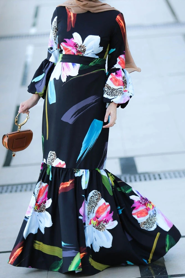  Vetement Femme Women Robe Femme Musulman Turkish Modest Dubai Prayer Clothes Kimono Kebaya Maleisie Islamic Clothing Maxi Dress Open Abaya