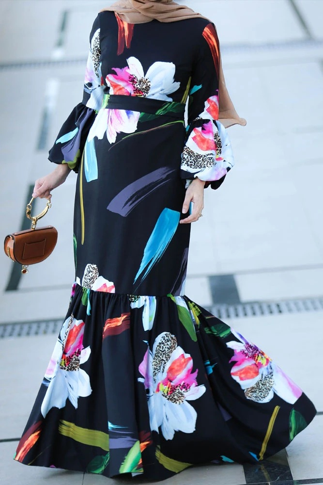  Vetement Femme Women Robe Femme Musulman Turkish Modest Dubai Prayer Clothes Kimono Kebaya Maleisie Islamic Clothing Maxi Dress Open Abaya