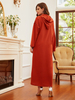 New Modest Fashion Muslim Chiffon Long Sleeve Plus Size Robe Loose Islamic Hooded Maxi Dresses Abaya