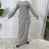 2022 Amazon AliExpress Hot Sale Fashion Simple Turkey Malaysia Pure Color Dress Set