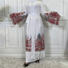 Foreign Trade Hot Style Fashion Women's Cardigan Embroidered Net Yarn Robe Dress
