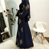 2022 Cross-border Hot Style Women's Gold Thread Positioning Heavy Industry Embroidery Cardigan Dubai Robe Kimono 