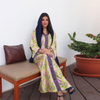  Fashion Muslim Dress Borka Open Fabric Dubai Kaftan Islamic Clothing Kimono Embroidery Modest Wholesale Abaya