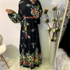 2022 Cross-border Exclusively for The New Muslim Women's Fashion Print Big Loose Lace-up Dress