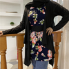2022 European And American New Stitching Fake Two-piece Printing Plus Size Women's Blouse