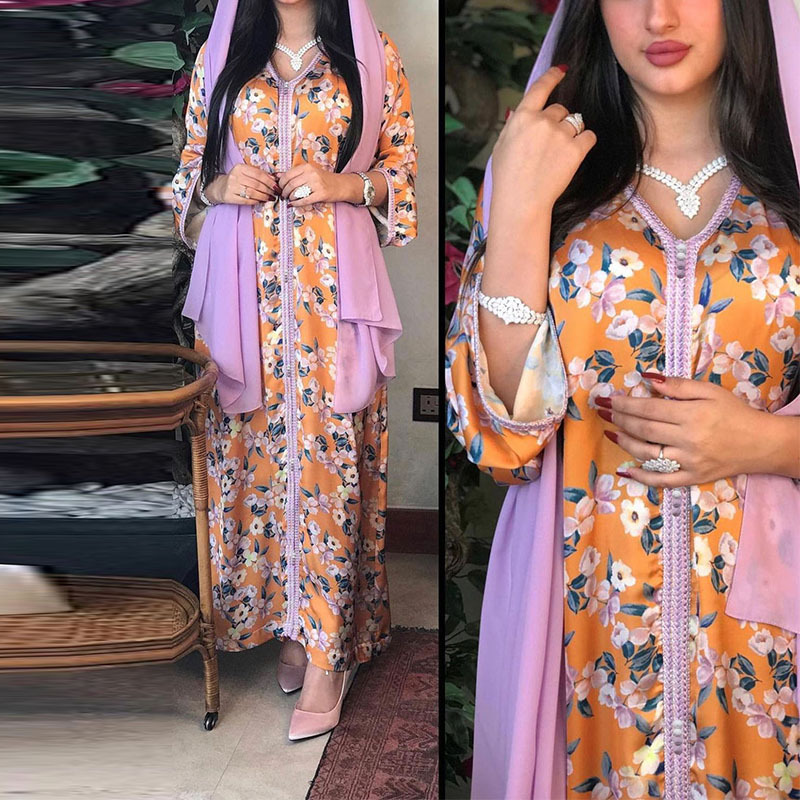  Fabric Borka Wholesale Fashion Kimono Open Dubai Muslim Dress Kaftan Islamic Clothing Modest Embroidery Abaya