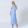  Borka Kimono Fabric Embroidery Kaftan Islamic Clothing Open Muslim Dress Fashion Wholesale Dubai Modest Abaya
