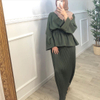 Modest Fashion Solid Color Casual New Design Dubai Middle East Muslim Lady Blouse Set