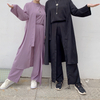 Modest Fashion Three-piece Baju Casual New Design Dubai Middle East Muslim Lady Blouse Set