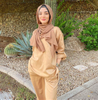 Modest Fashion Baju Casual New Design Dubai Middle East Muslim Lady Blouse Set