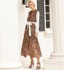Muslim Printed Robe Summer Modest Fashion Middle East Islamic Maxi Dresses Loose Abaya