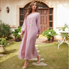 Muslim Robe Modest Fashion Pink Middle East Islamic Maxi Dresses Loose Abaya