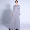 Ramadan New Hot Rhinestone Dress A-line Large Lace-up Long Skirt Muslim Women Abaya Cross-border