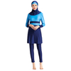 2022 Slim Modest Swimwear Stitching Beachwear High Elasticity Southeast Asian Middle East Muslim Swimsuit Five-piece Suit