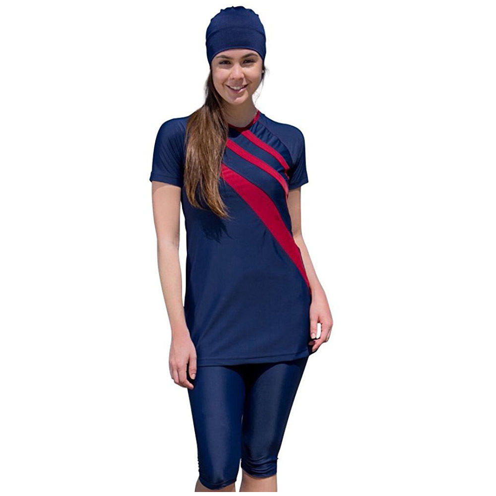 Plus Size Wholesale Muslim Islamic Swimsuits Women's Modest Full Cover Beach Swimwear Burkini