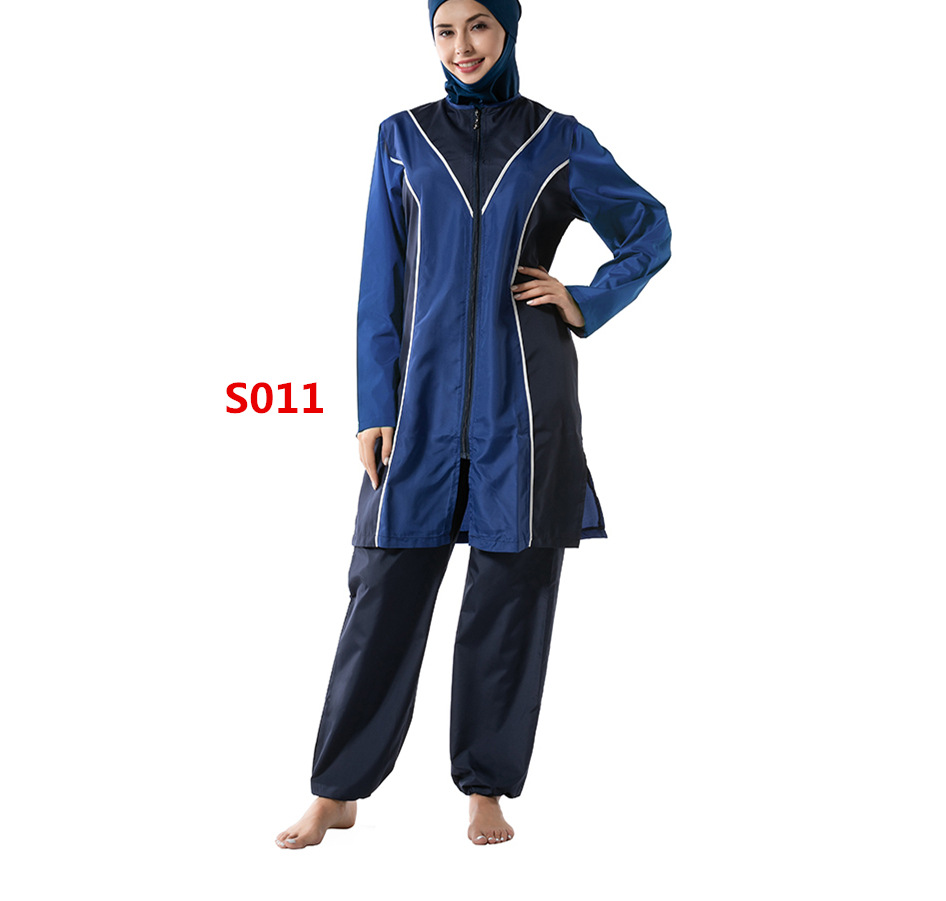 Modest Stitching Swimsuit Three-piece Conservative Beach Swimsuit for Southeast Asian Middle Eastern Women