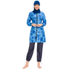 2022 Three-piece Printed Swimsuit, Conservative Loose Zipper Amazon AliExpress Southeast Asia