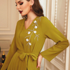 Handmade Women Abaya Muslim Dresses Islamic Dubai Abaya Fabric Dubai Clothing Abaya