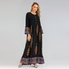 European And American Plus Size Women's New Fashion Casual Loose Long-sleeved Printed Dress