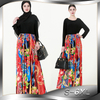 Hot Selling Fashion Women's Long-sleeved Bottoming Plus Size Waist Double Pocket Dress Fashion Abaya