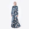 New 2022 Modest Fashion Printed Islamic Loose Islamic Muslim Maxi Dresses Dubai Abaya