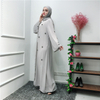 2022 Modest Fashion Islamic Dubai Designs Maxi Dresses Muslim Open Abaya