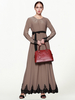 Islamic Long-sleeved Embroidery Tuekey Front Ruffled Fashionable Muslim Dress Dubai Hot Sale Dress