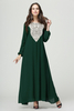 Fashion Ladies' Chest Applique Malaysia Arabian Muslim Large Size Long Sleeve Dress