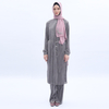 Malaysia Muslim Plus Size Solid Color Two-piece Jacket + Pants Summer Women's Clothing Spot