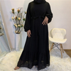 AliExpress Amazon Cross-border Foreign Trade Women's Stitching Long-sleeved Middle Eastern Fashion Dress