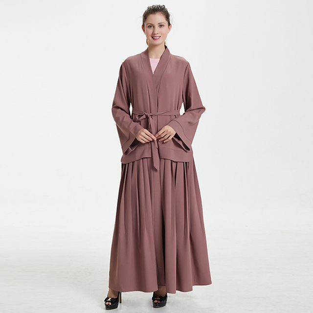  Open Abaya Dubai 2022 Caftan Bat Sleeve Muslim Burka Arab Morocco Kimono Thobe Islamic Clothing Jalabiya Modest Turkish Kaftan Prayer Women Maxi Dress Open Abaya