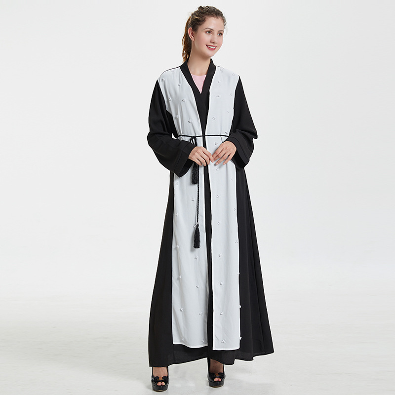 Open Abaya Arab Turkish Islamic Clothing 2022 Caftan Kimono Muslim Kaftan Thobe Abaya Jalabiya Morocco Burka Modest Bat Sleeve Dubai Prayer Women Maxi Dress Open Abaya
