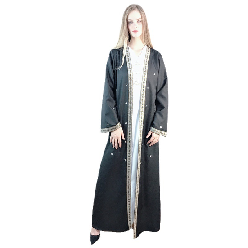  Modest Kimono Caftan Dubai Muslim Bat Sleeve Jalabiya Burka Turkish Jilbab Thobe Arab 2022 Kaftan Abaya Islamic Clothing Prayer Women Maxi Dress Open Abaya