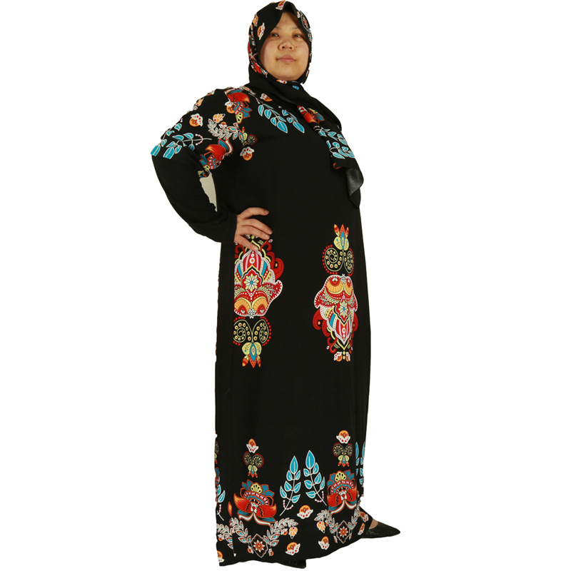 Muslim Design Printed Dubai Women Middle East New Islamic Wholesale Casual Robe Abaya