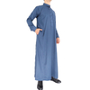Arabic Casual Men's High End Muslim Islamic Wholesale Robe Stand Collar Thobe