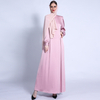 Autumn Matte A-line Dress with Lantern Sleeves Basic Long Skirt Muslim Female Abaya Cross-border 1