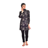 Muslim Swimsuit Three-piece Printed Swimsuit Large Size Slim Elastic Tight Long Sleeve Hat Modest Beachwear