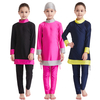  2021 Girl 3 Pieces Fabric Islamic Clothing Sportswear Kids Muslim Fashion Swimwear Modest Full Cover Swimwear Swimsuit Burkini