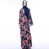 INS Autumn Muslim Women's New Style Printed Long Skirt A-line Big Swing Fashion European And American Dresses in Stock