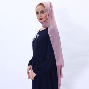 NEW Muslim Scarf Rhinestone Breathable Fashion Malay Kerchief Long Scarf Cross-border Spot Shipping