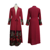 Amazon Muslim Women's Cardigan Dress Loose Stretch Chiffon Embroidery AliExpress Stitching Cardigan Robe