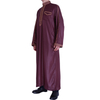 Wholesale Islamic Arabic Men's Robe Muslim Middle East Qatar Stand Collar Thobe