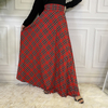 2022 European and American fashion hot style hot sale casual waist waist slimming Scottish skirt