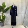 2022 Middle East new fashion autumn and winter kimono abaya gold velvet bronzing Muslim cardigan robe