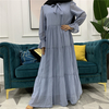 AliExpress Amazon Foreign Trade Women's Stitching Long-sleeved Middle Eastern Fashion Dress