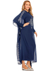 Cross-border Exclusively for Women's Muslim Robe Drill Chiffon Bat Sleeve Hoodie Dress