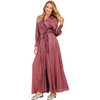 Middle East Turkey New Fashion Women's Long Skirt V-neck Dubai Islamic Muslim Dress