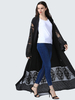 Foreign Trade Explosive Cardigan New Fashion Women's Embroidered Mesh Cardigan Dubai Robe Dress