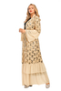 Fashion New Sequined Chiffon Stitching Flared Sleeve Muslim Cardigan Robe