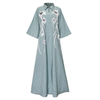  Fabric Modest Borka Wholesale Muslimah Open Muslim Dress Embroidery Shop Kaftan Islamic Clothing Women Kimono Abaya